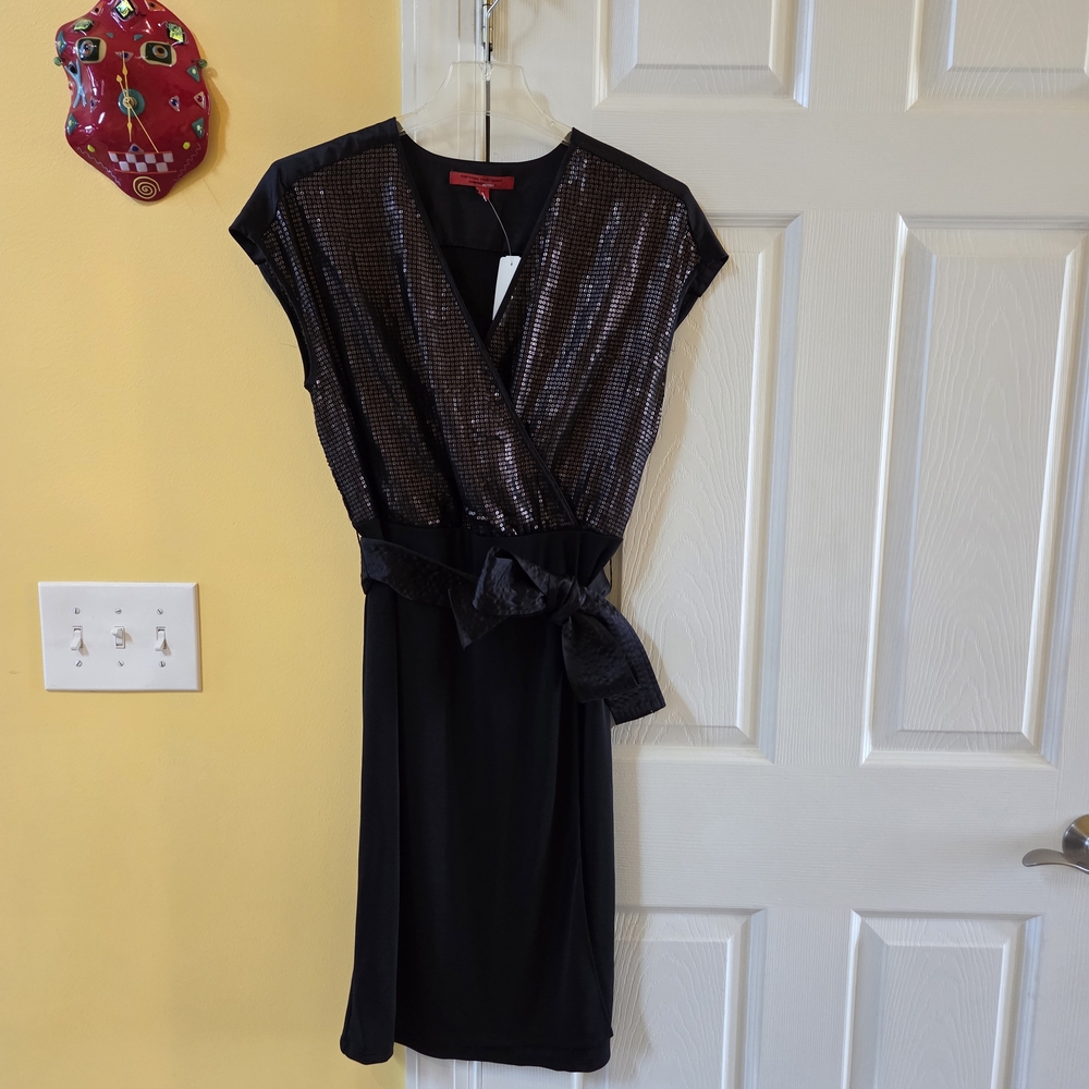 Narciso Rodriguez Black Sequin Mini Dress
